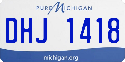 MI license plate DHJ1418