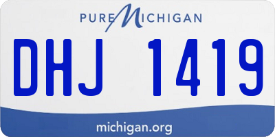MI license plate DHJ1419