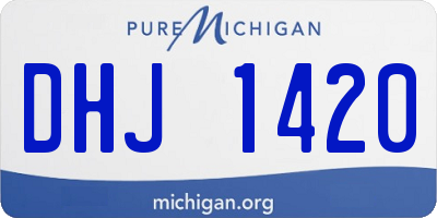 MI license plate DHJ1420