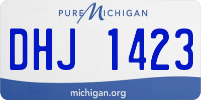 MI license plate DHJ1423