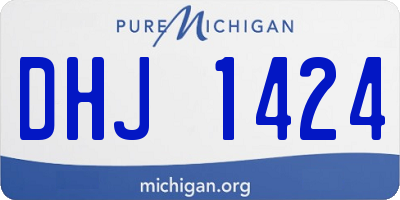 MI license plate DHJ1424