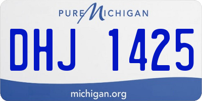 MI license plate DHJ1425