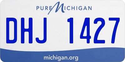 MI license plate DHJ1427
