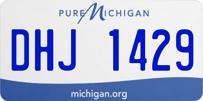 MI license plate DHJ1429