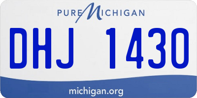MI license plate DHJ1430