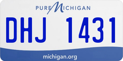 MI license plate DHJ1431