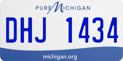 MI license plate DHJ1434