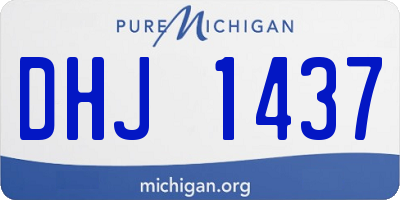 MI license plate DHJ1437