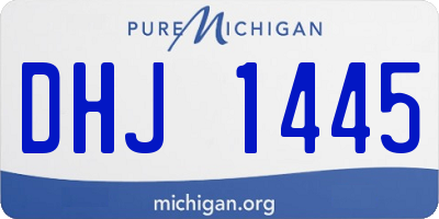 MI license plate DHJ1445