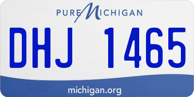 MI license plate DHJ1465