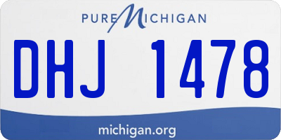 MI license plate DHJ1478