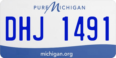 MI license plate DHJ1491