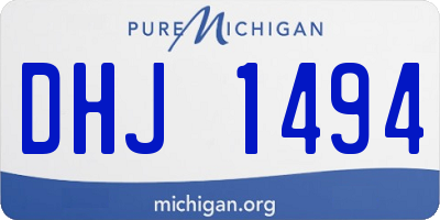 MI license plate DHJ1494