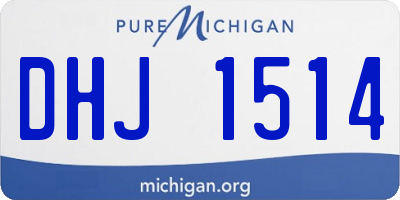 MI license plate DHJ1514