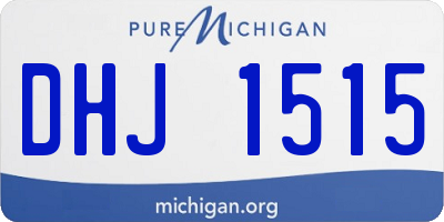 MI license plate DHJ1515