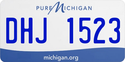 MI license plate DHJ1523