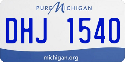 MI license plate DHJ1540