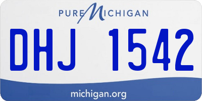 MI license plate DHJ1542