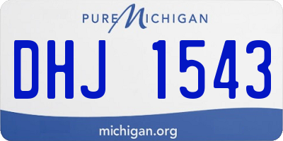 MI license plate DHJ1543