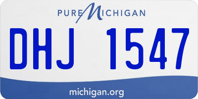 MI license plate DHJ1547