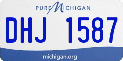 MI license plate DHJ1587