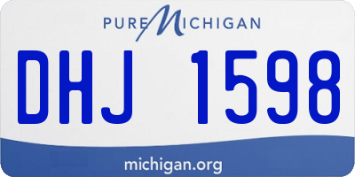 MI license plate DHJ1598