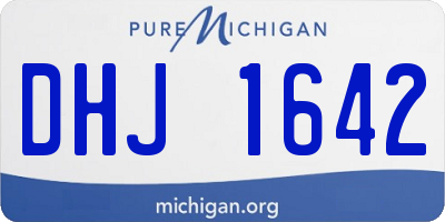 MI license plate DHJ1642