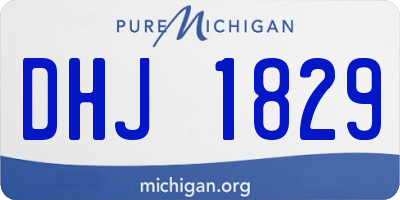 MI license plate DHJ1829