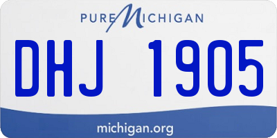MI license plate DHJ1905