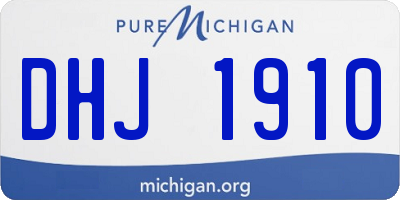 MI license plate DHJ1910