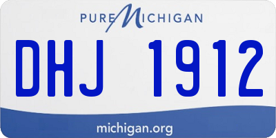MI license plate DHJ1912