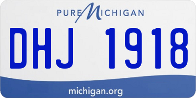 MI license plate DHJ1918