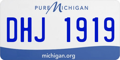 MI license plate DHJ1919