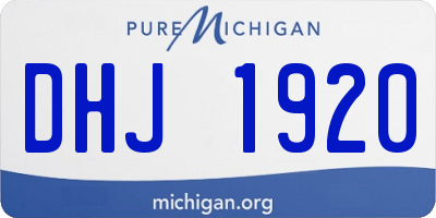 MI license plate DHJ1920
