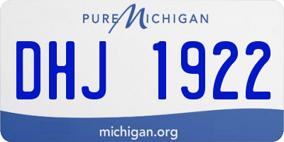 MI license plate DHJ1922