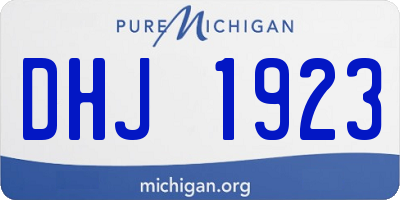 MI license plate DHJ1923
