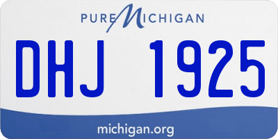 MI license plate DHJ1925