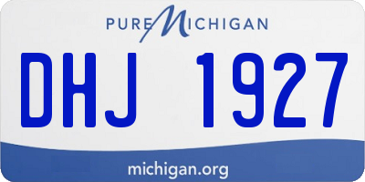 MI license plate DHJ1927