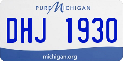MI license plate DHJ1930