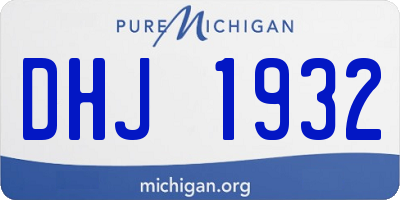 MI license plate DHJ1932