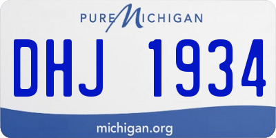 MI license plate DHJ1934