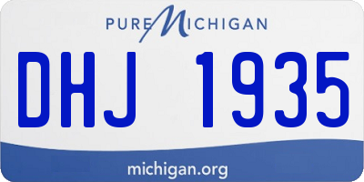 MI license plate DHJ1935