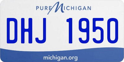 MI license plate DHJ1950