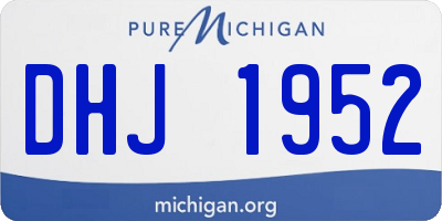 MI license plate DHJ1952