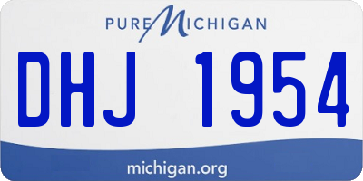 MI license plate DHJ1954