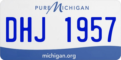 MI license plate DHJ1957