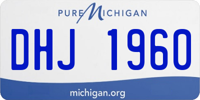 MI license plate DHJ1960
