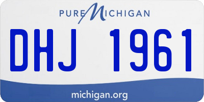 MI license plate DHJ1961
