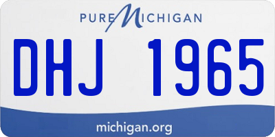 MI license plate DHJ1965
