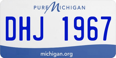 MI license plate DHJ1967